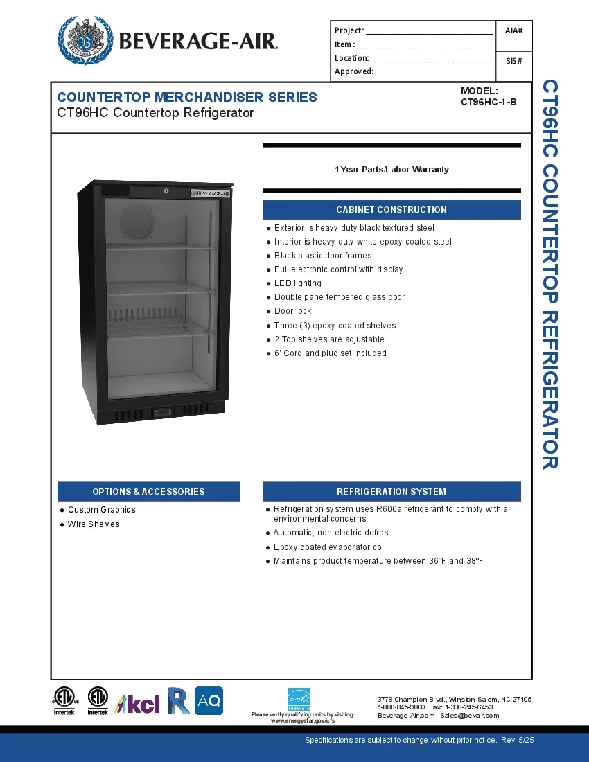 beverage-air-ct96hc-1-b-refrigerator-merchandiser-countertop-specsheet-2602219w6v2b.pdf