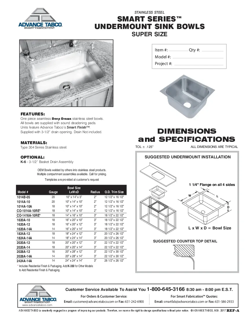 advance-tabco-1014a-10a-sink-bowl-weld-in-undermount-specsheet-260221ylwtv1.pdf