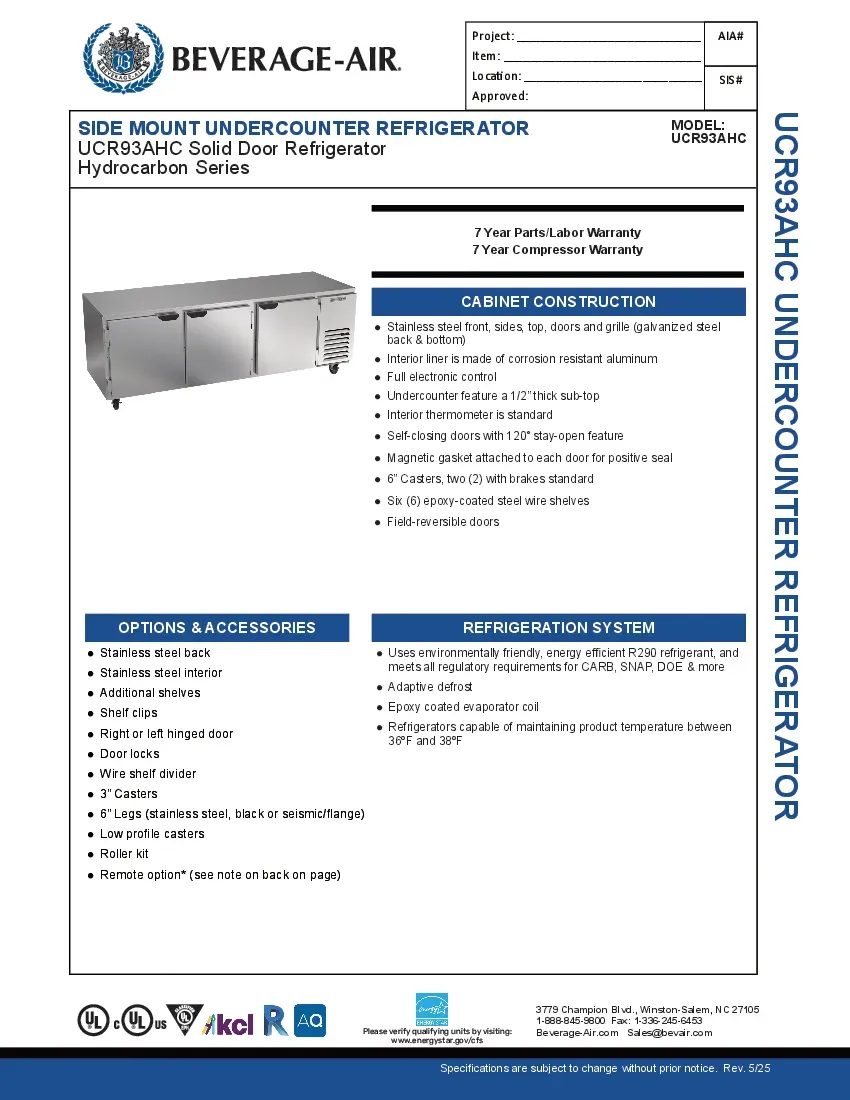 beverage-air-ucr93ahc-refrigerator-undercounter-reach-in-specsheet-260221r5g5vb.pdf