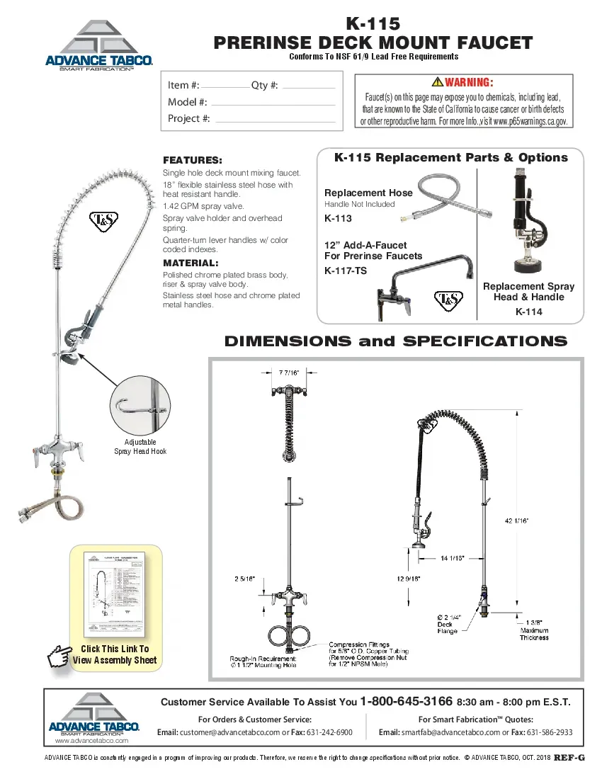 advance-tabco-k-115-pre-rinse-faucet-assembly-specsheet-260221wkv493.pdf