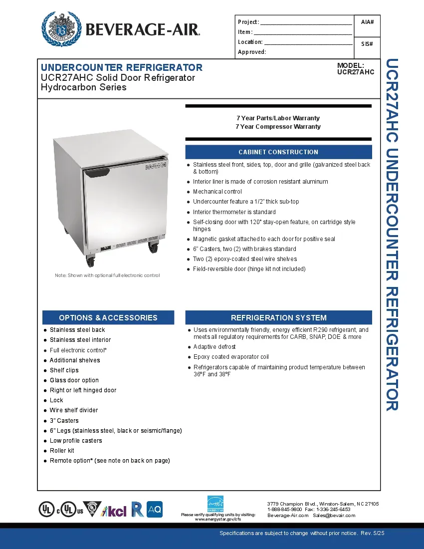 beverage-air-ucr27ahc-refrigerator-undercounter-reach-in-specsheet-260221mjt7kh.pdf