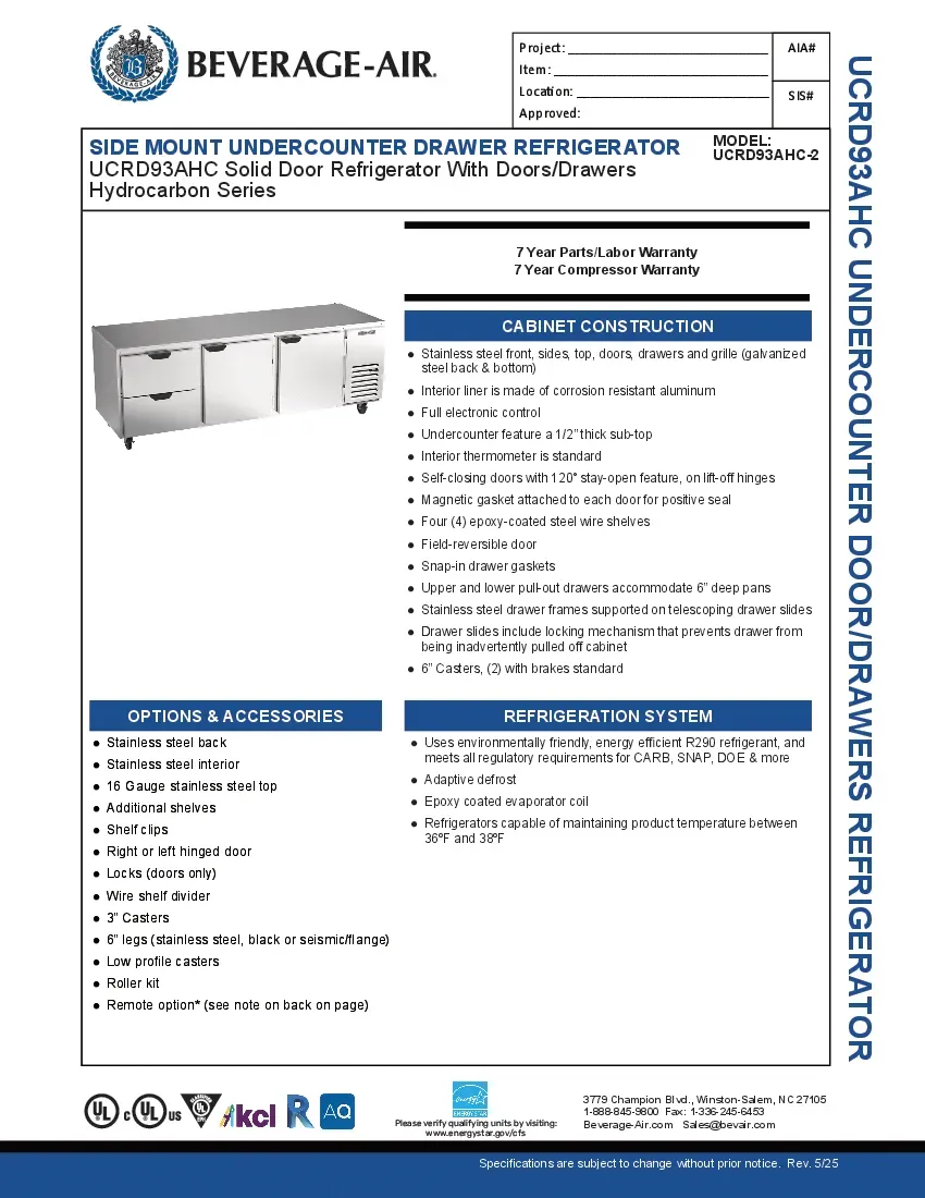 beverage-air-ucrd93ahc-2-refrigerator-undercounter-reach-in-specsheet-2602214kzuoi.pdf