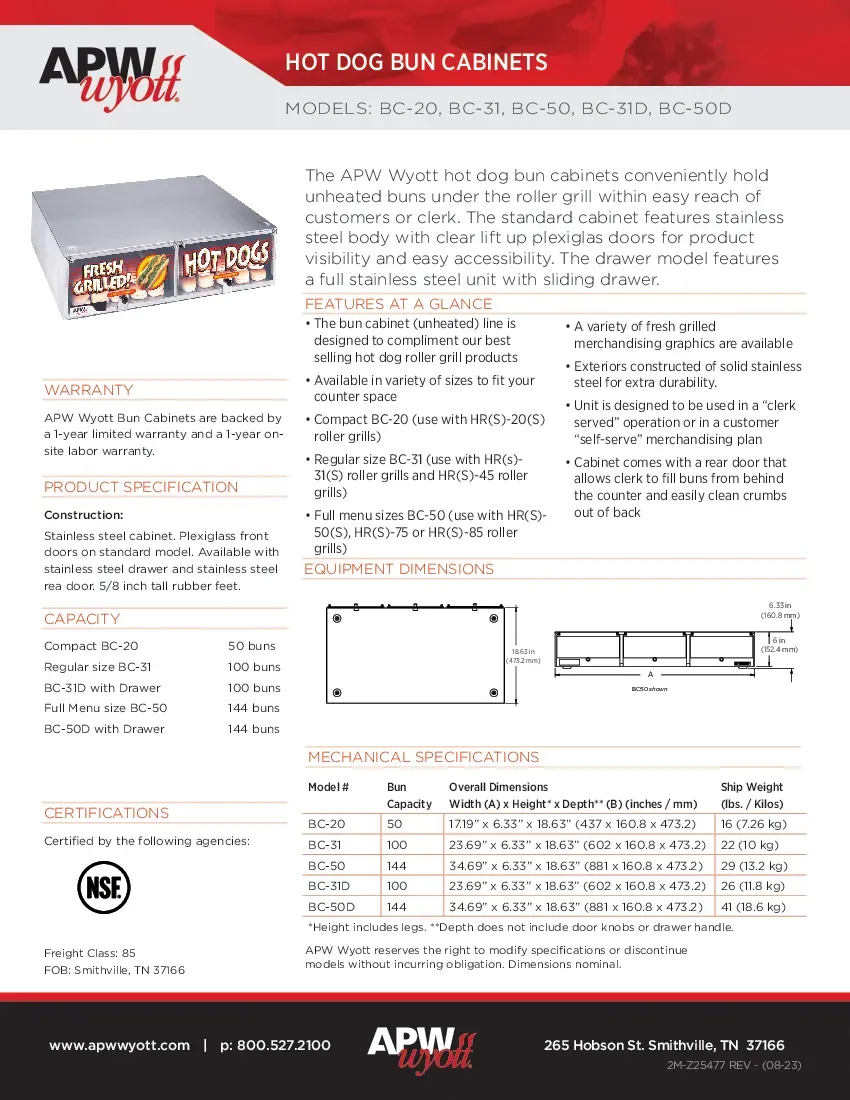 apw-wyott-bc-31-hot-dog-bun-box-specsheet-260418tjbd5p.pdf