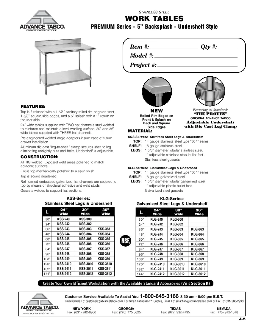 advance-tabco-klg-2410-work-table-109-120-stainless-steel-top-specsheet-260221iys3k3.pdf
