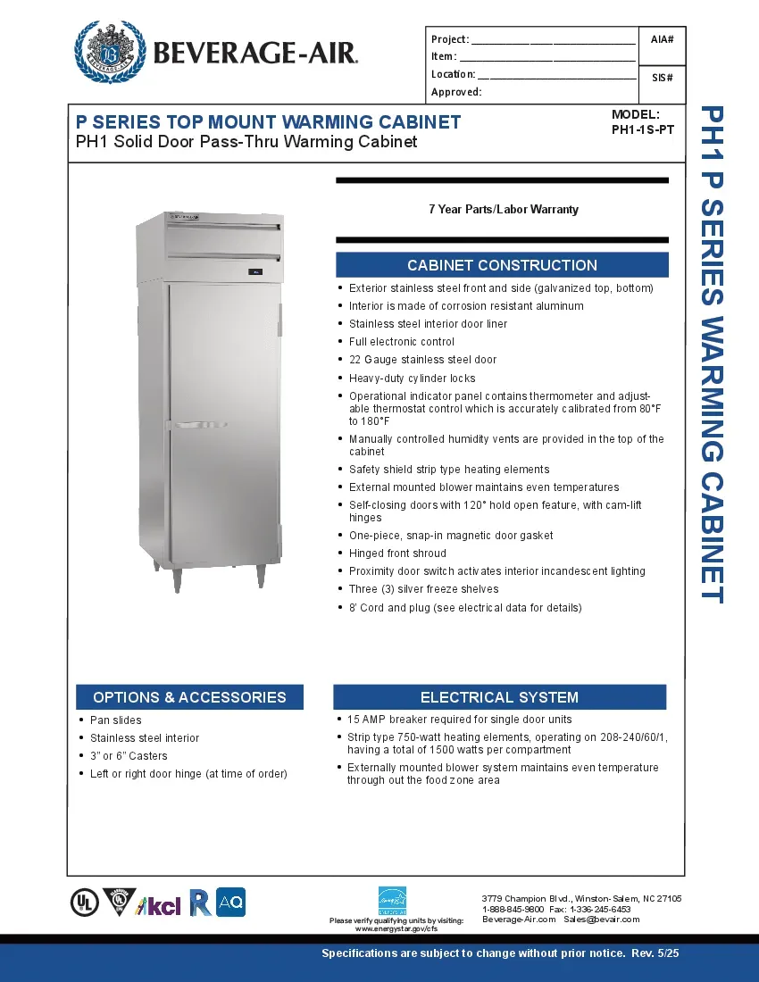beverage-air-ph1-1s-pt-heated-cabinet-pass-thru-specsheet-2602218485u5.pdf