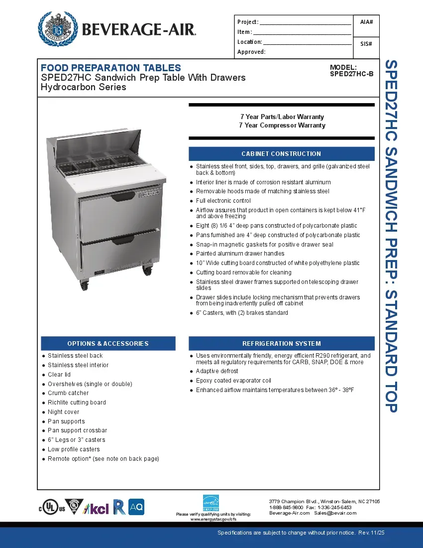 beverage-air-sped27hc-b-refrigerated-counter-sandwich-salad-unit-specsheet-2602211ef946.pdf
