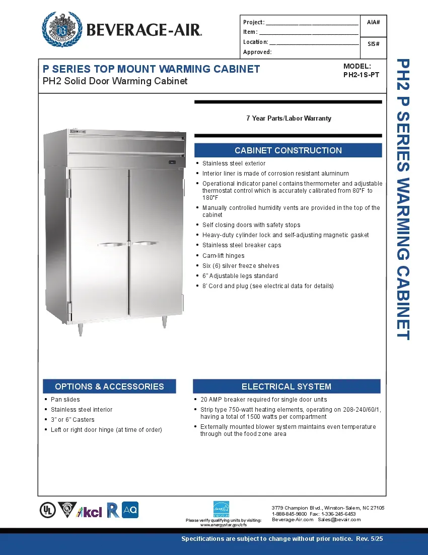 beverage-air-ph2-1s-pt-heated-cabinet-pass-thru-specsheet-2602216a3x6e.pdf