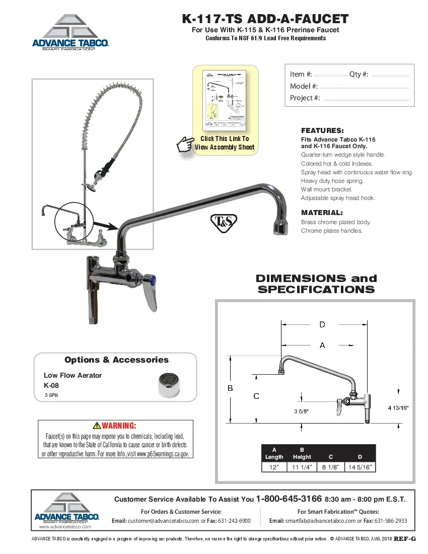 advance-tabco-k-117-ts-pre-rinse-add-on-faucet-specsheet-260221cry7os.pdf