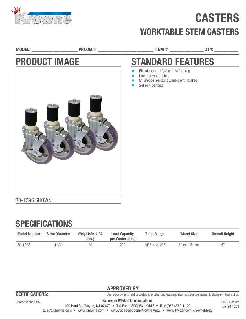 krowne-metal-30-129s-casters-specsheet-2602214u0z6j.pdf
