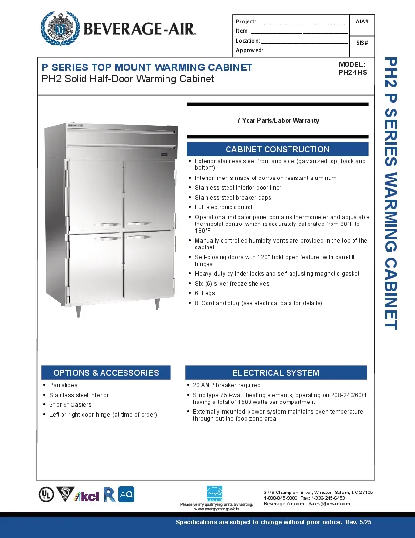 beverage-air-ph2-1hs-heated-cabinet-reach-in-specsheet-260221rqzhqx.pdf