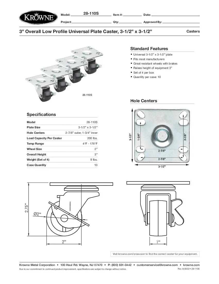 krowne-metal-28-110s-casters-specsheet-260221r2vhxb.pdf