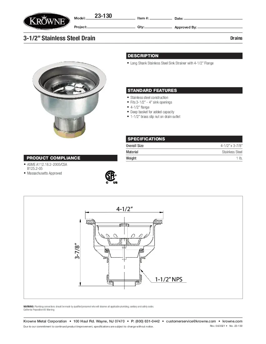 krowne-metal-23-130-plumbing-parts-accessories-specsheet-2602219n60ys.pdf
