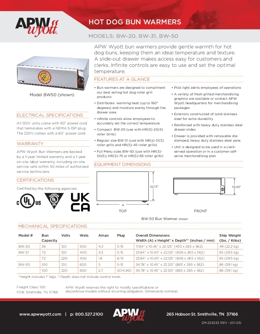 apw-wyott-bw-50-hot-dog-bun-roll-warmer-specsheet-260418444sdn.pdf