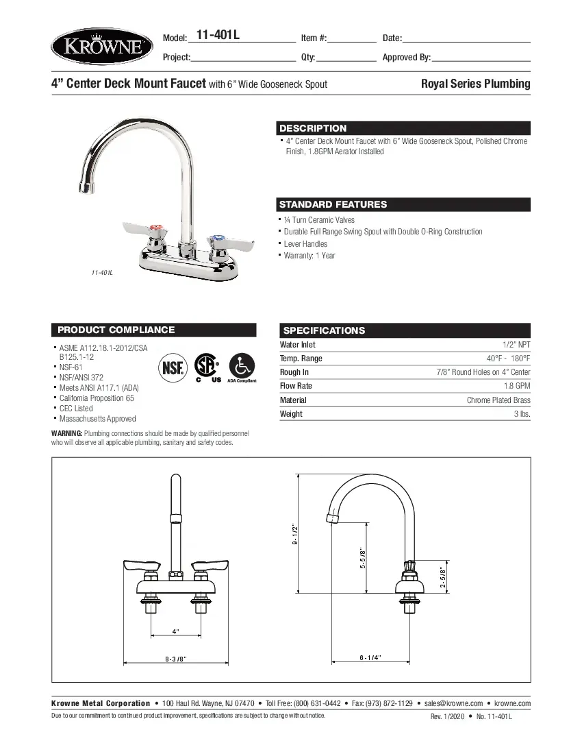 krowne-metal-11-401l-gooseneck-faucet-specsheet-260221zutgyy.pdf