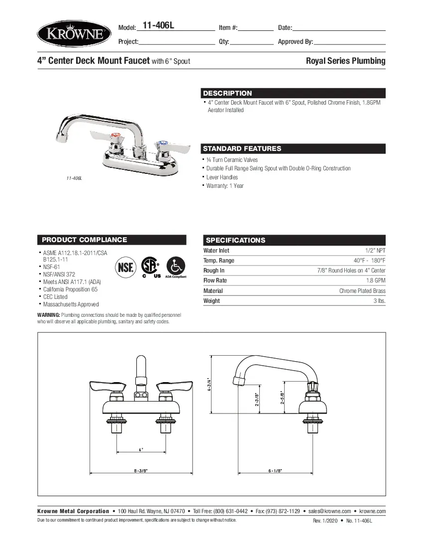 krowne-metal-11-406l-standard-faucet-specsheet-260221yup9nv.pdf