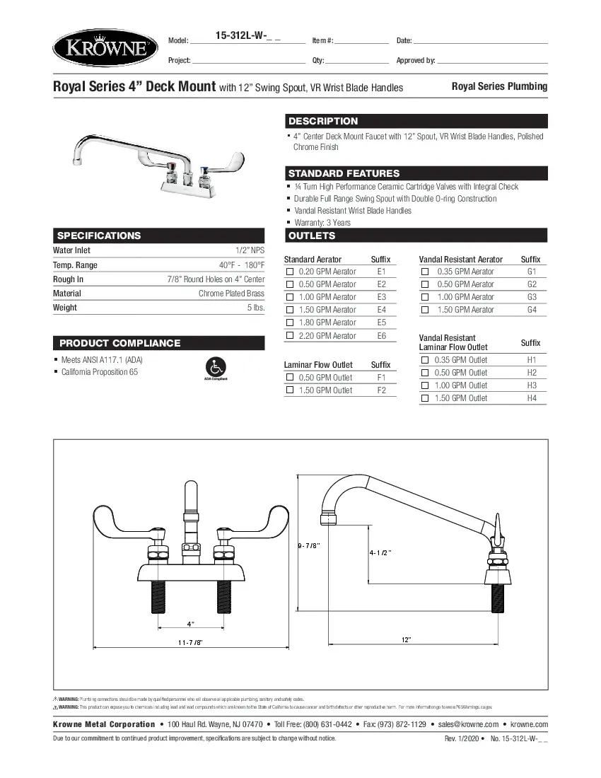 krowne-metal-15-312l-w-e4-standard-faucet-specsheet-260221k7o0cx.pdf