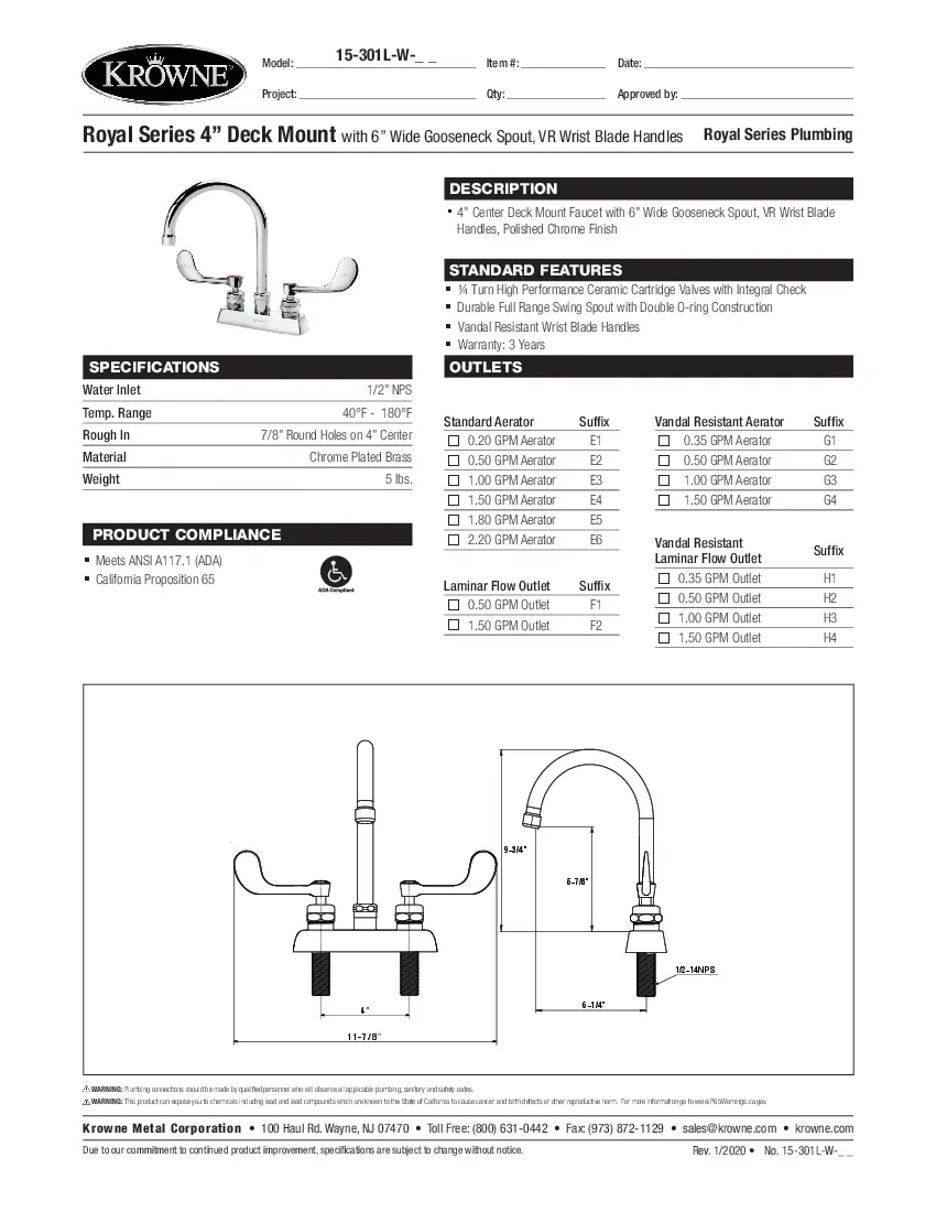 krowne-metal-15-301l-w-e4-gooseneck-faucet-specsheet-260221yp2alk.pdf