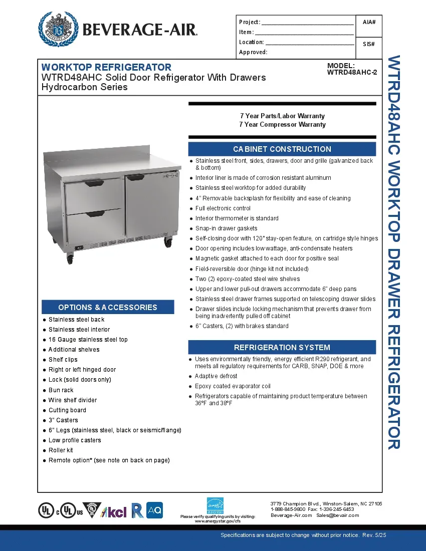 beverage-air-wtrd48ahc-2-refrigerated-counter-work-top-specsheet-260221rhb8rd.pdf