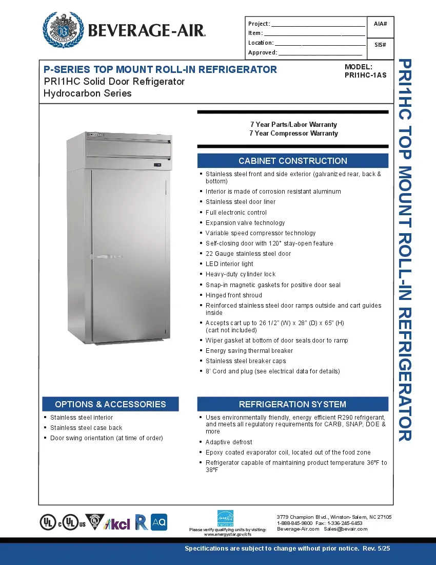 beverage-air-pri1hc-1as-refrigerator-roll-in-specsheet-260221thnh5s.pdf
