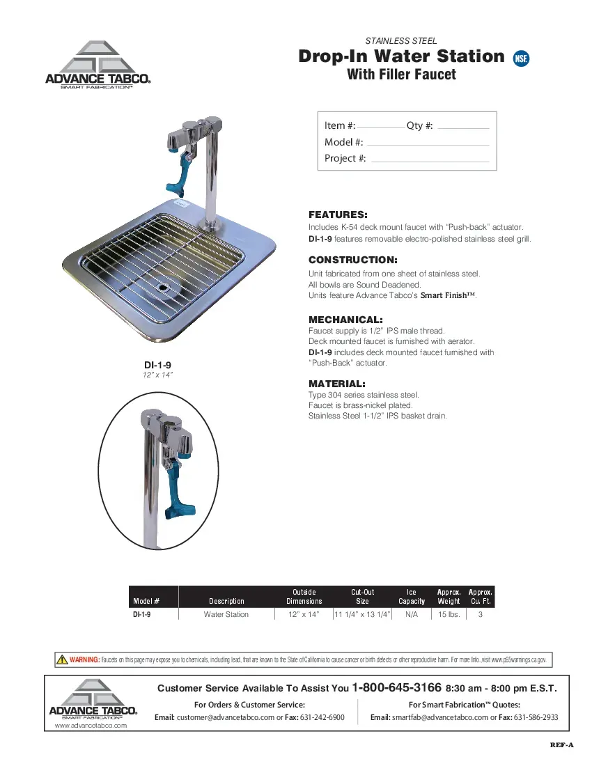 advance-tabco-di-1-9-glass-filler-station-with-drain-pan-specsheet-260221p2oa6z.pdf