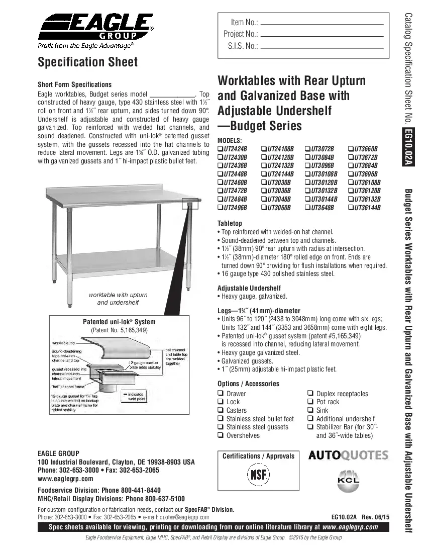 eagle-group-ut24108b-work-table-97-108-stainless-steel-top-specsheet-260923p9gh16.pdf