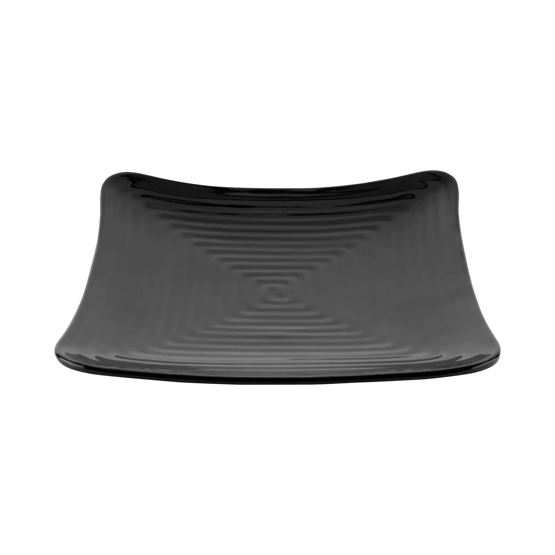 GET Enterprises ML-63-BK, Plate, Plastic, Melamine, Square, Black