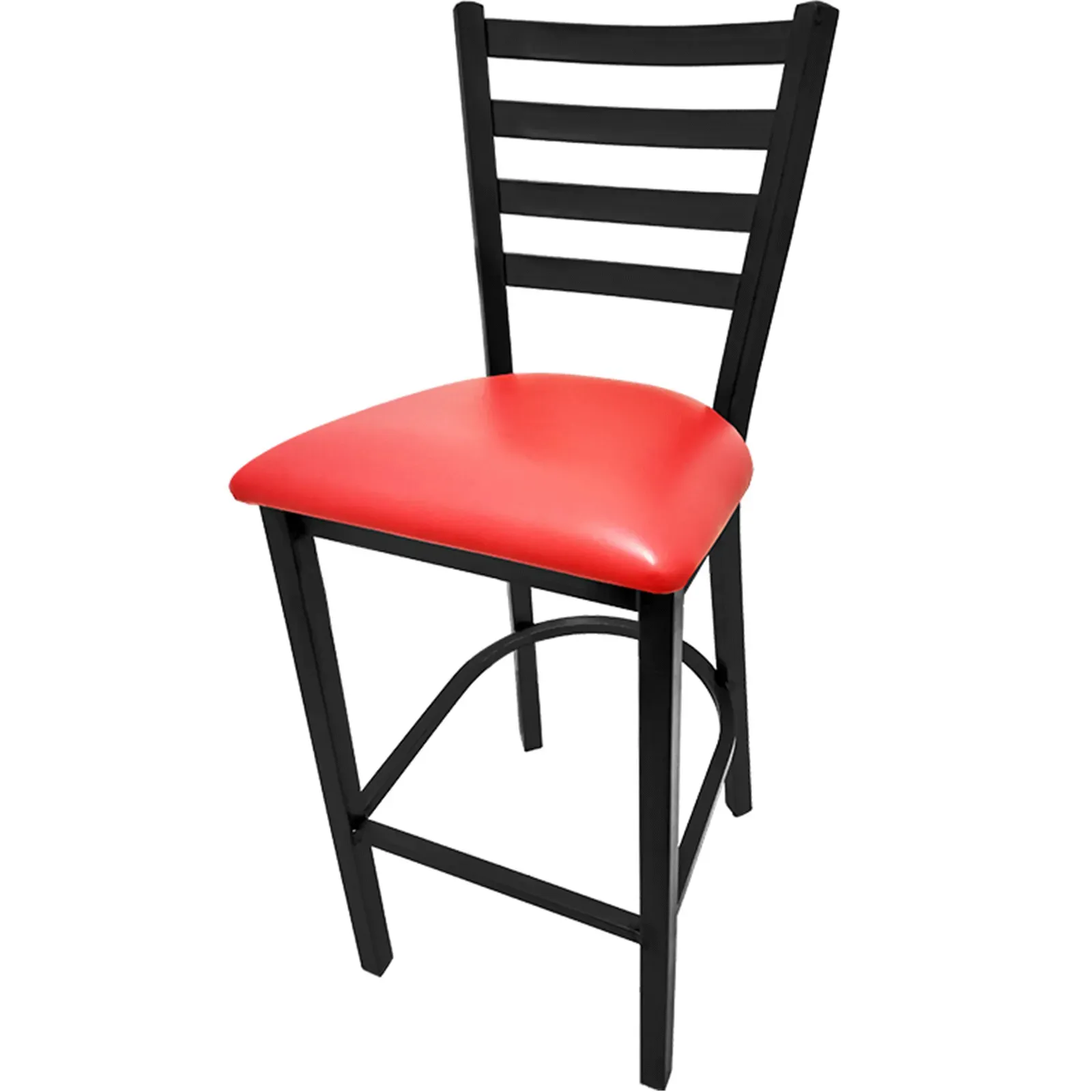 Oak Street BM-234-RED, Bar Stool, Indoor, Ladder Back, Red