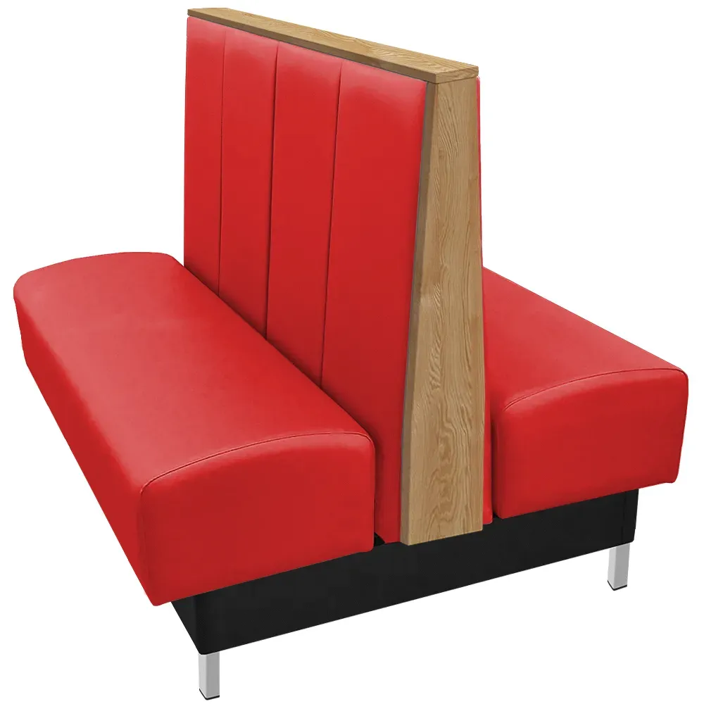 Oak Street BURT-4842-DBL-RED, Seating, Booth, Double, 48" L