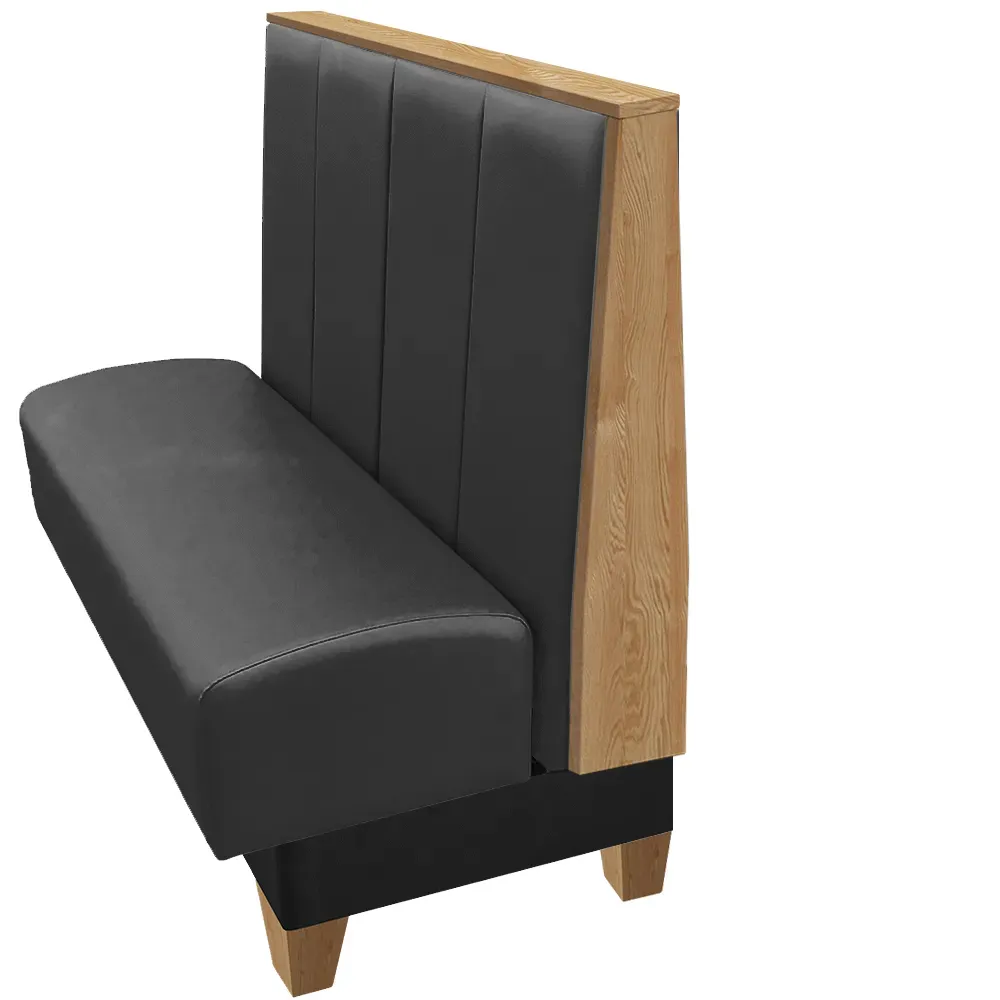 Oak Street CSN-7242-SGL-BLK, Seating, Booth, Single, 72" L