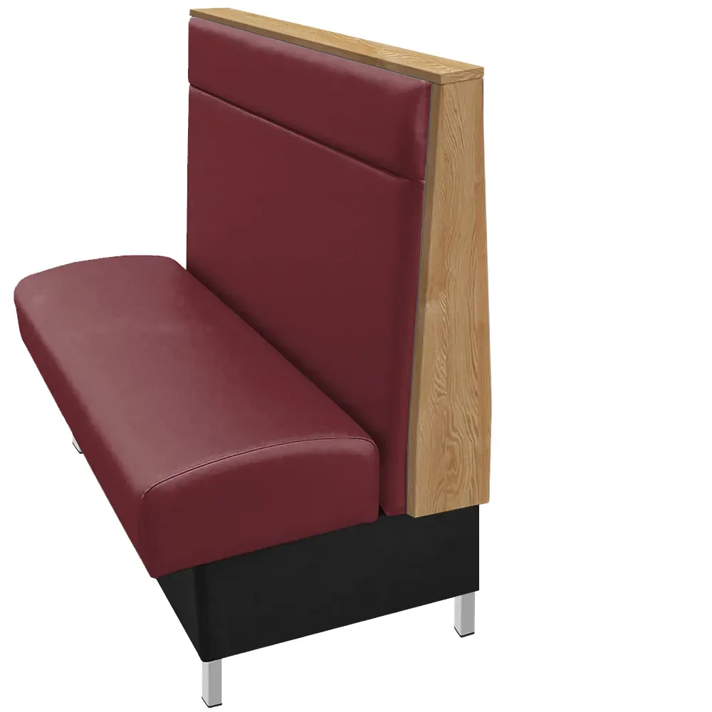 Oak Street YALE-8442-SGL-WINE, Seating, Booth, Single, 84" L