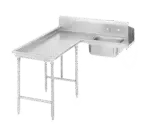 Advance Tabco DTS-G70-120L, Dishtable, Soiled "L" Shaped