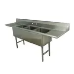 Advance Tabco FC-3-2030-24RL, Sink, (3) Three Compartment