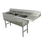 Advance Tabco FC-3-3024-30R, Sink, (3) Three Compartment