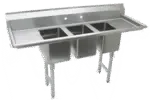 Advance Tabco K7-CS-22, Sink, (3) Three Compartment