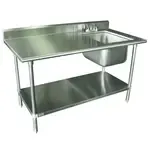 Advance Tabco KMS-11B-306R, Work Table, With Prep Sink(s)