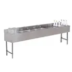 Advance Tabco SLC-73C-R, Underbar Ice Bin/Cocktail Station, Sink Combo
