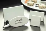 American Metalcraft CMP553, Tabletop Sign, Tent / Card, 5-1/2" L, White, Ceramic
