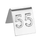 American Metalcraft EM199, Tabletop Sign, Tent / Number, Stainless Steel
