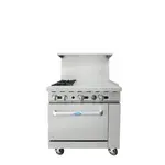 Atosa USA AGR-2B24GR-LP, Gas Range, Liquid Propane, 36" W, (2) 32000 BTU Open Burners