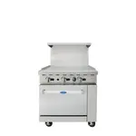 Atosa USA AGR-36G-LP, Gas Range, Liquid Propane, 36" W, (3) 25000 BTU Griddle Burners