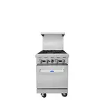 Atosa USA AGR-4B-LP, Gas Range, Liquid Propane, 24" W, (4) 32000 BTU Open Burners