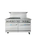 Atosa USA AGR-6B24GR-LP, Gas Range, Liquid Propane, 60" W, (6) 32000 BTU Open Burners