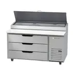Beverage Air DPD60HC-3, Refrigerated Counter, Pizza Prep Table