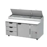 Beverage Air DPD67HC-3, Refrigerated Counter, Pizza Prep Table