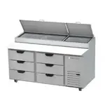 Beverage Air DPD67HC-6, Refrigerated Counter, Pizza Prep Table