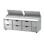 Beverage Air , DPD93HC-6, Refrigerated Counter, Pizza Prep Table