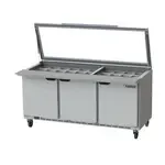 Beverage Air SPE72HC-30M-STL, Refrigerated Counter, Mega Top Sandwich / Salad Unit