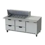 Beverage Air SPED72HC-18M-4, Refrigerated Counter, Mega Top Sandwich / Salad Unit