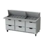 Beverage Air SPED72HC-30M-6, Refrigerated Counter, Mega Top Sandwich / Salad Unit