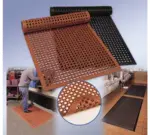 Cactus Mat , 2522-C10, Floor Mat, Anti-Fatigue, Black, Rubber